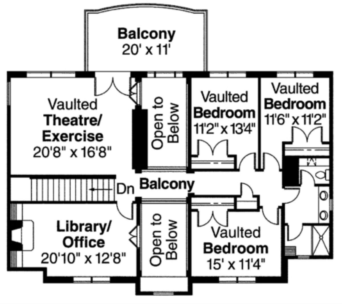 Floorplan 2 for House Plan #035-00249