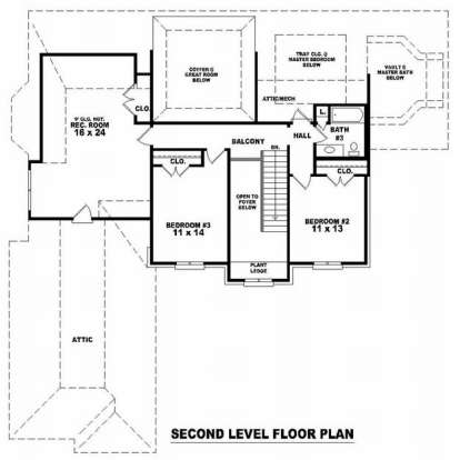 Floorplan 2 for House Plan #053-01418