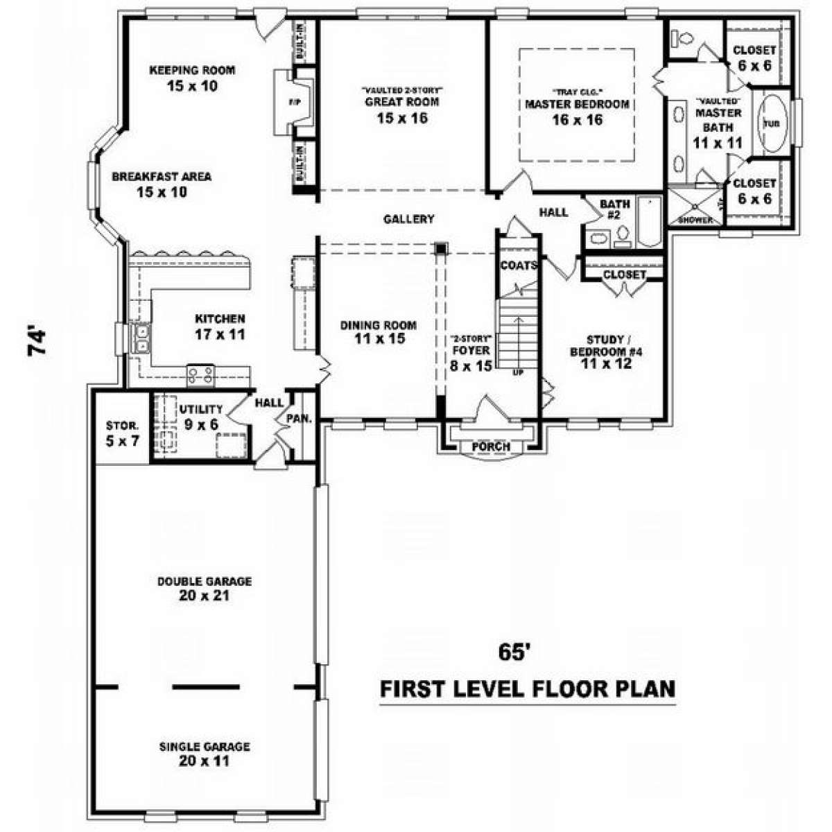 Floorplan 1 for House Plan #053-01426