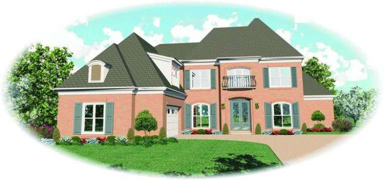 European House Plan #053-01429 Elevation Photo
