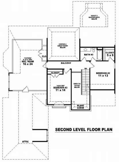 Floorplan 2 for House Plan #053-01432