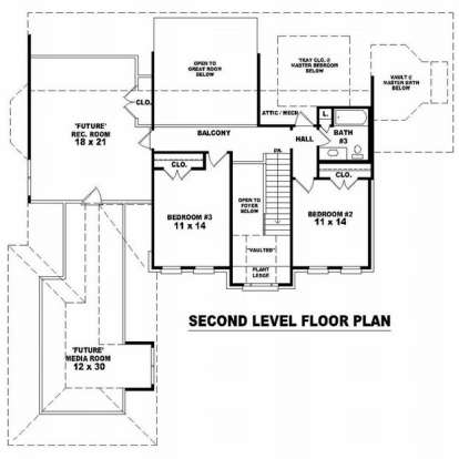 Floorplan 2 for House Plan #053-01441