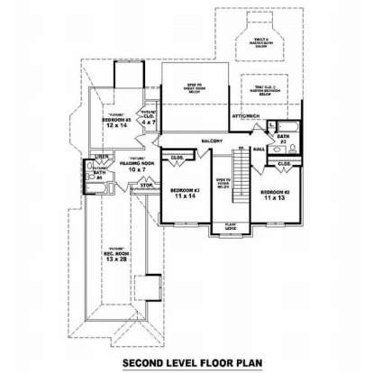 Floorplan 2 for House Plan #053-01443