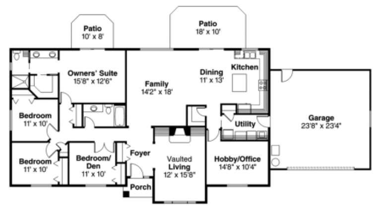 House Plan House Plan #903 Drawing 1