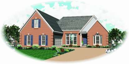 French Country House Plan #053-01454 Elevation Photo