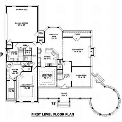 Floorplan 2 for House Plan #053-01461