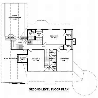 Floorplan 3 for House Plan #053-01461