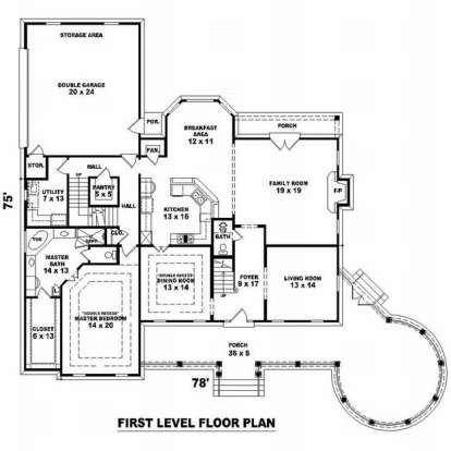 Floorplan 2 for House Plan #053-01464