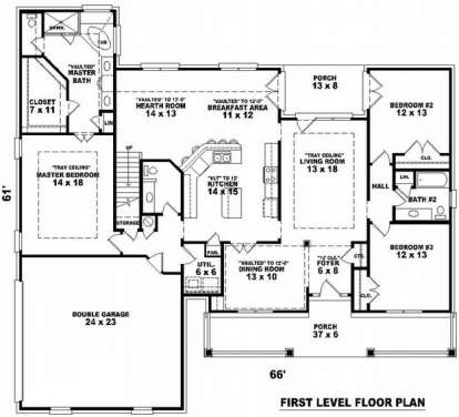 Floorplan 1 for House Plan #053-01465