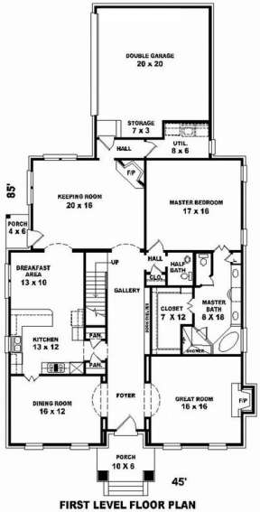 Floorplan 1 for House Plan #053-01471
