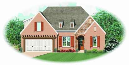 European House Plan #053-01473 Elevation Photo