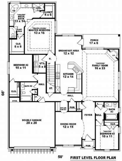 Floorplan 1 for House Plan #053-01473