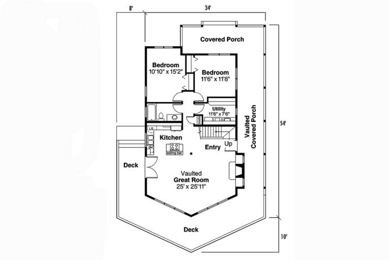 House Plan House Plan #906 Drawing 1