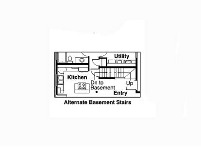 Alternate Basement Stairs for House Plan #035-00255