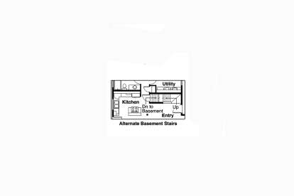 Basement Stairs Location  for House Plan #035-00255
