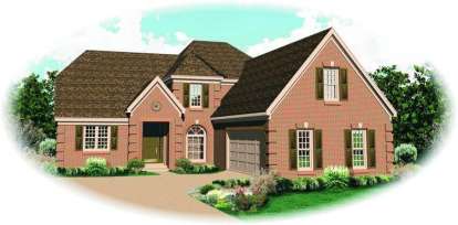 French Country House Plan #053-01478 Elevation Photo