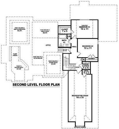 Floorplan 2 for House Plan #053-01484