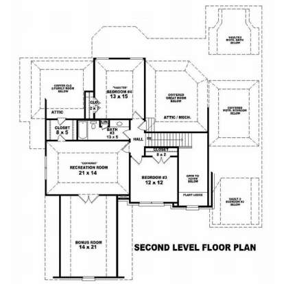 Floorplan 2 for House Plan #053-01493