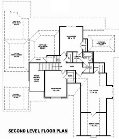 Floorplan 2 for House Plan #053-01494