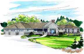 Traditional House Plan #035-00257 Elevation Photo