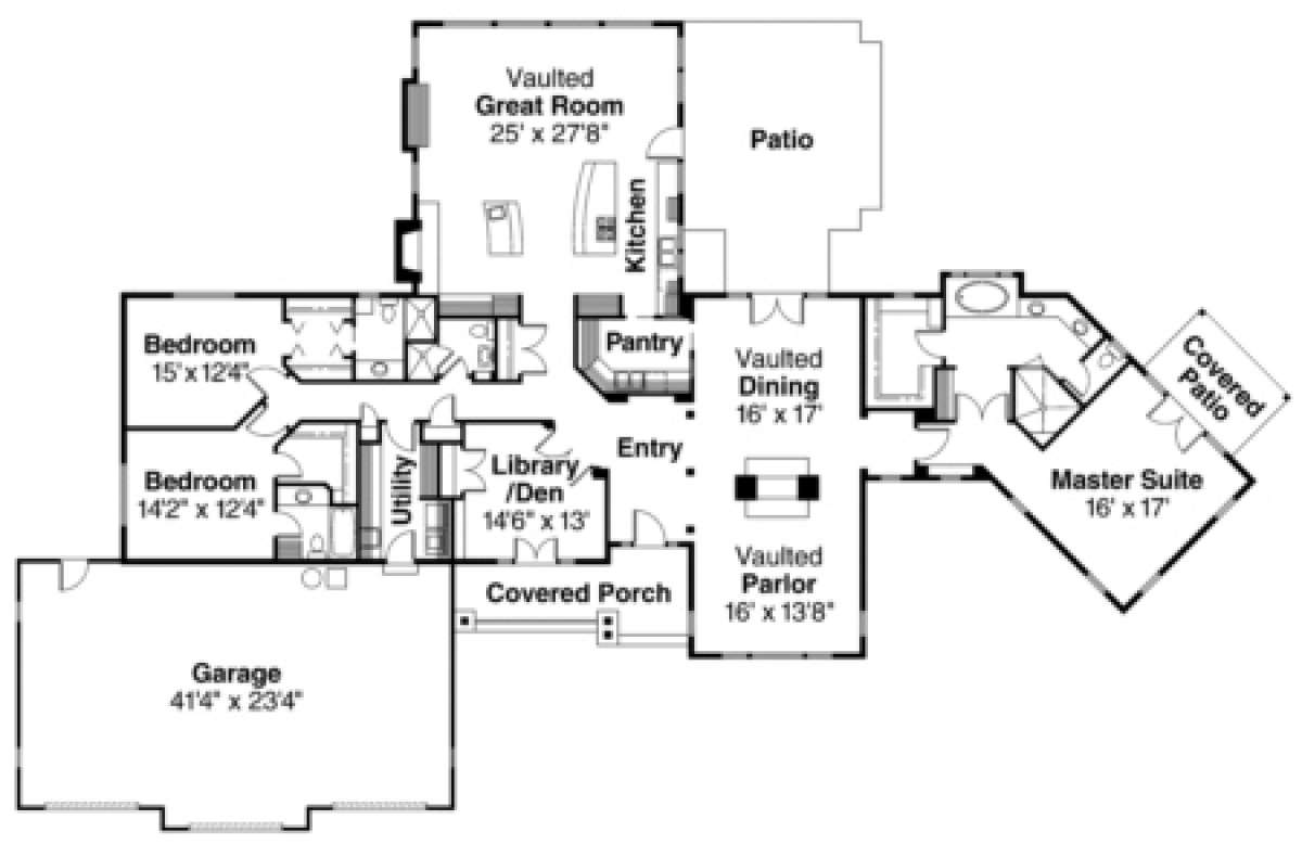Floorplan for House Plan #035-00257