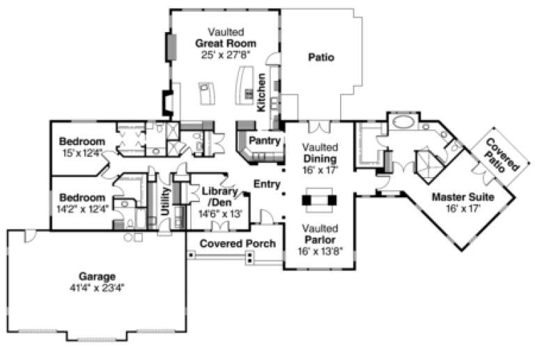 House Plan House Plan #908 Drawing 1
