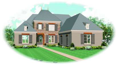 5 Bed, 4 Bath, 4008 Square Foot House Plan - #053-01498