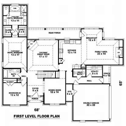 Floorplan 1 for House Plan #053-01505