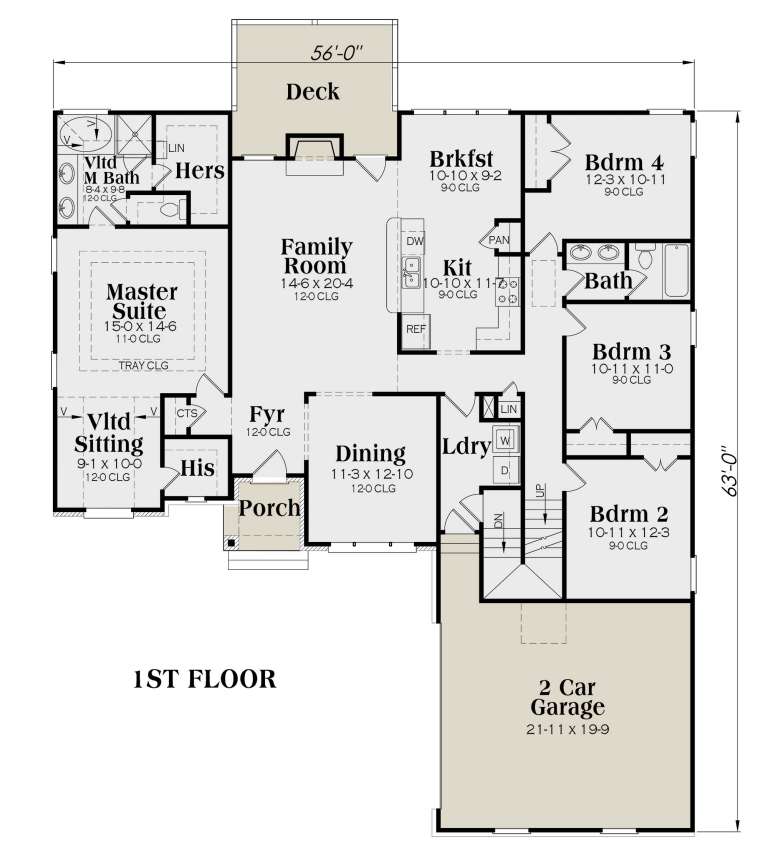 House Plan House Plan #91 Drawing 1