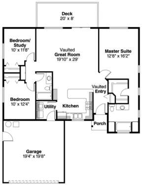 Floorplan 1 for House Plan #035-00259