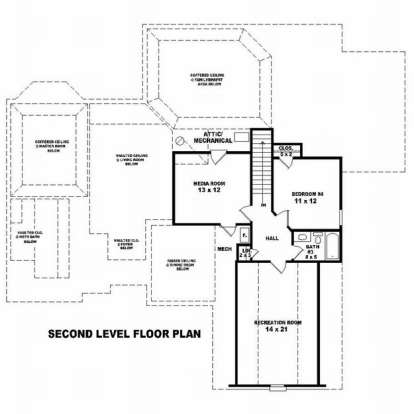 Floorplan 2 for House Plan #053-01519