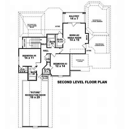 Floorplan 2 for House Plan #053-01523