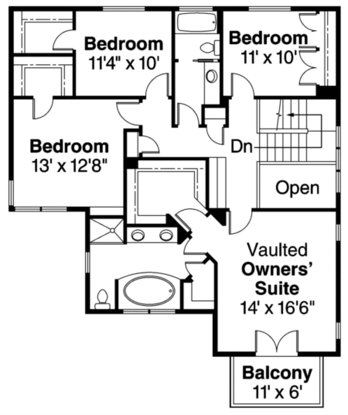 Floorplan 2 for House Plan #035-00260