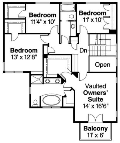 Floorplan 2 for House Plan #035-00260