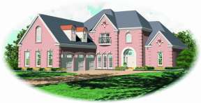 European House Plan #053-01527 Elevation Photo