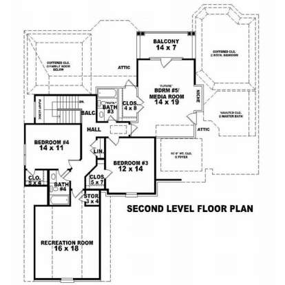 Floorplan 2 for House Plan #053-01529