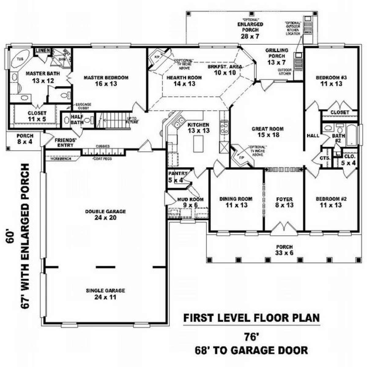 Floorplan 1 for House Plan #053-01531