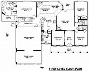 Floorplan 1 for House Plan #053-01532