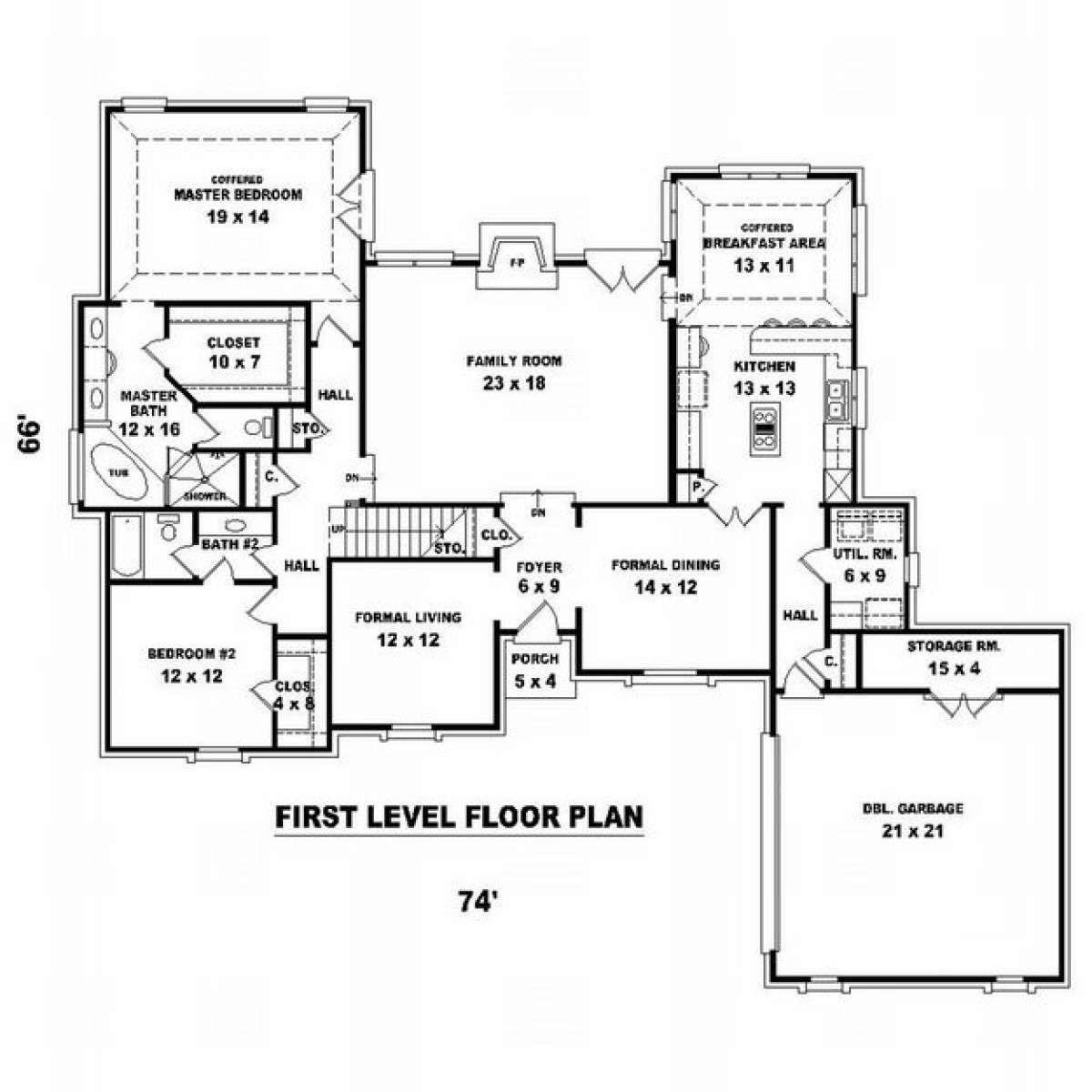 Floorplan 1 for House Plan #053-01534