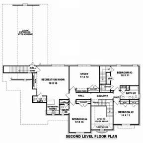 Floorplan 2 for House Plan #053-01535