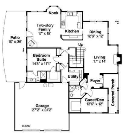 First Floor for House Plan #035-00261