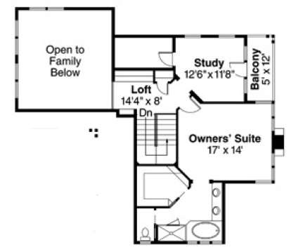 Second Floor for House Plan #035-00261