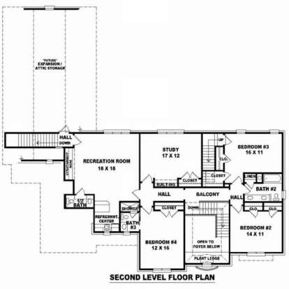 Floorplan 2 for House Plan #053-01536