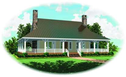 Country House Plan #053-01537 Elevation Photo
