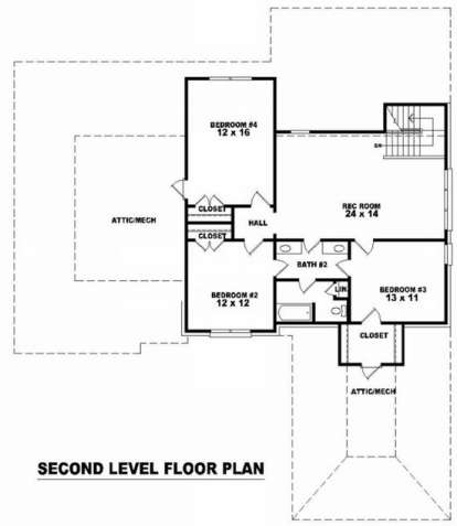 Floorplan 2 for House Plan #053-01538