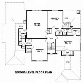 Floorplan 2 for House Plan #053-01540