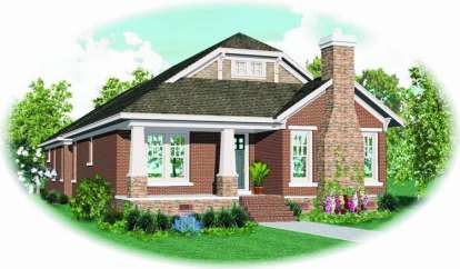 Craftsman House Plan #053-01549 Elevation Photo