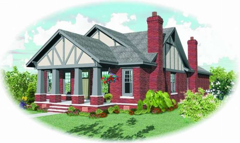 Craftsman House Plan #053-01550 Elevation Photo