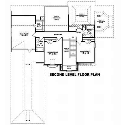 Floorplan 2 for House Plan #053-01554
