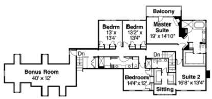 Floorplan 2 for House Plan #035-00263